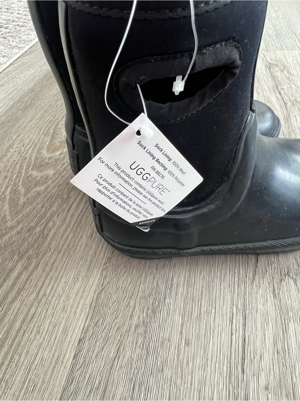 Ugg Kids Black Waterproof Rain Boots - Picture 4 of 9